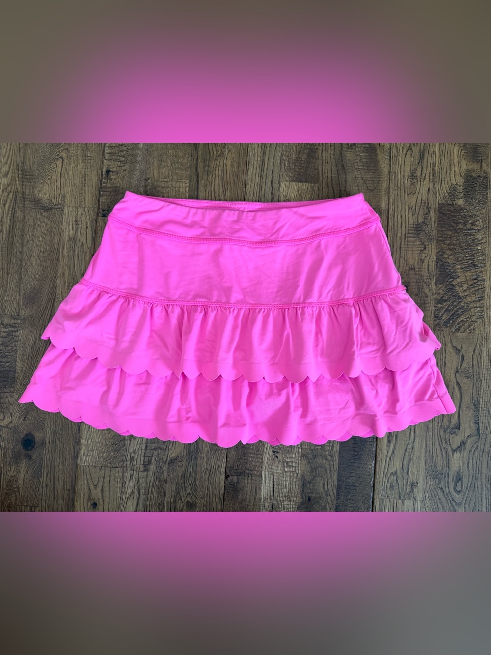Lilly Pulitzer Luxletic Miesha Scallop Skirt Skort UPF 50+ Pink Size S